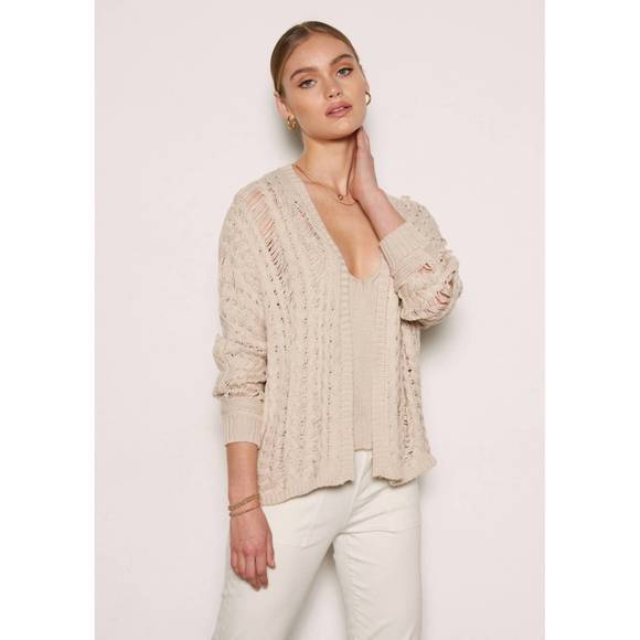 NEW TART COLLECTIONS charlotte cardigan in beige - Picture 1 of 5